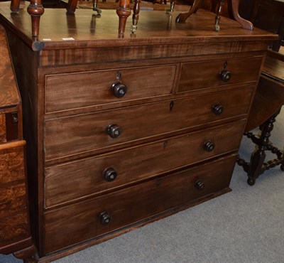 Lot 1383 - A chest of drawers (lacking feet)