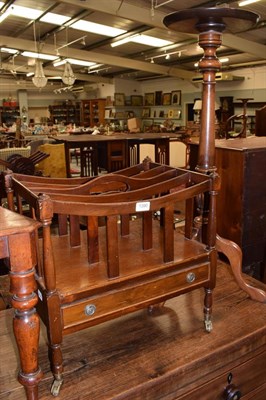 Lot 1390 - A reproduction four division Canterbury and a reproduction mahogany plant pedestal