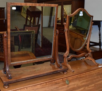 Lot 1400 - Two mahogany dressing mirrors