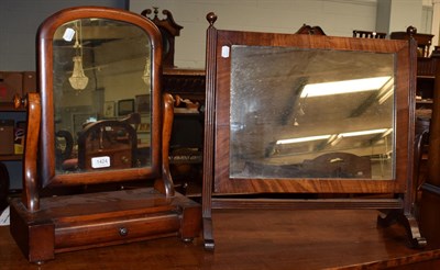 Lot 1424 - Two Victorian mahogany toilet mirrors