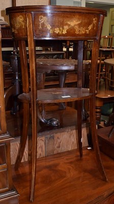 Lot 1426 - A late Victorian mahogany and marquetry inlaid jardiniere table, purchased from Barham...