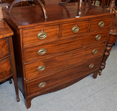 Lot 1428 - A 19th century straight fronted mahogany chest of drawers