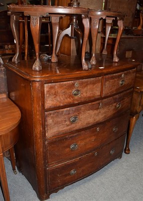 Lot 1436 - A Victorian mahogany bow fronted chest of drawers