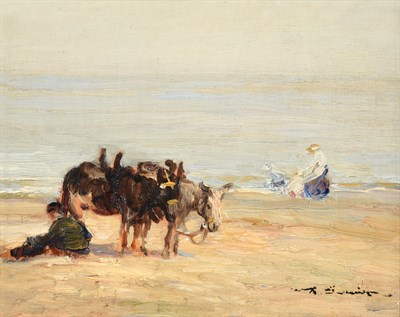 Lot 1044 - Mark Senior NPS (1864-1927) ''On the Sands'' Signed, signed, inscribed and dated 1912 in pencil...