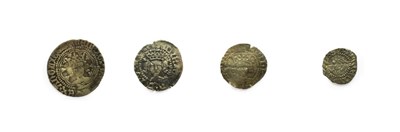 Lot 2021 - Henry V, 4 x Silver Coins comprising: halfgroat London Mint, broken annulet to left of crown,...