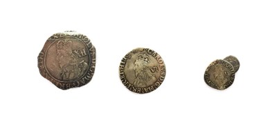 Lot 2038 - Charles I, 4 x Hammered Silver Coins, all Tower Mint under king & comprising: shilling mm....