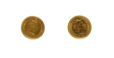 Lot 2058 - Elizabeth II, 2 x Half Sovereigns: 1982 & 2000 both BU