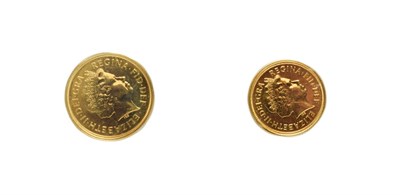 Lot 2060 - Elizabeth II Sovereign 2005 & Half Sovereign 2005, both with Timothy Noad rev. St George carrying a