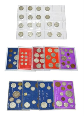 Lot 2072 - George V & George VI Year Sets comprising: George V: 1930 8 coins farthing to halfcrown, 1935 9...