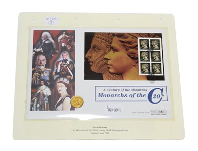 Lot 2127 - Sovereign 1900, enclosed in a first day stamp & coin cover commemorating 'A Century of the Monarchy