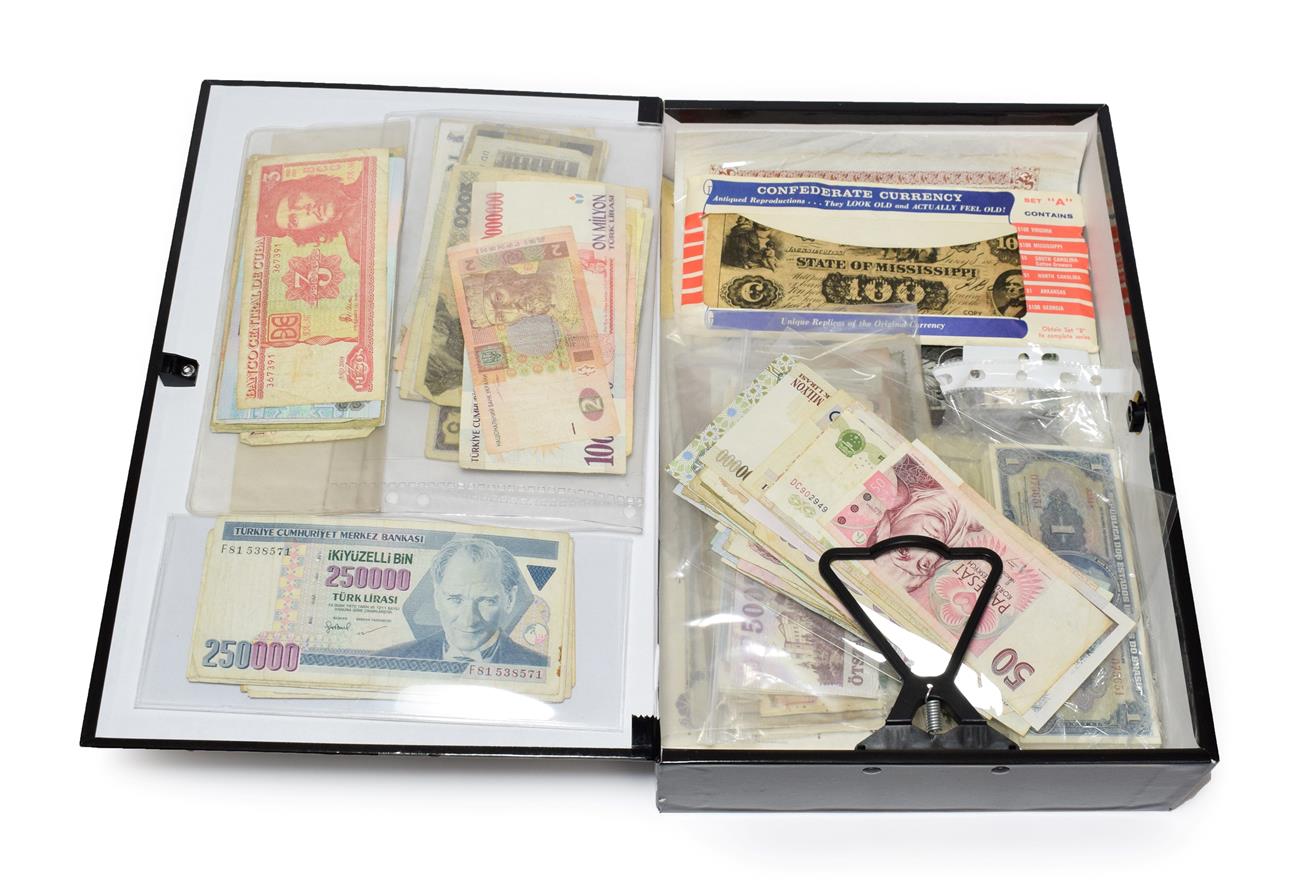 Lot 2142 - Approximately 250 x Foreign Banknotes, wide range of countries, majority from circulation, together