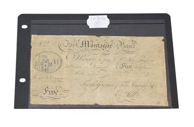 Lot 2149 - Fort Montague Bank (near Knaresborough)-Early Provincial Banknote for 5 halfpence (2½d) 18**...