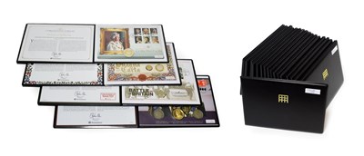 Lot 2160 - 17 x Stamp & Coin Covers, each with stamps & mostly silver coins commemorating various...