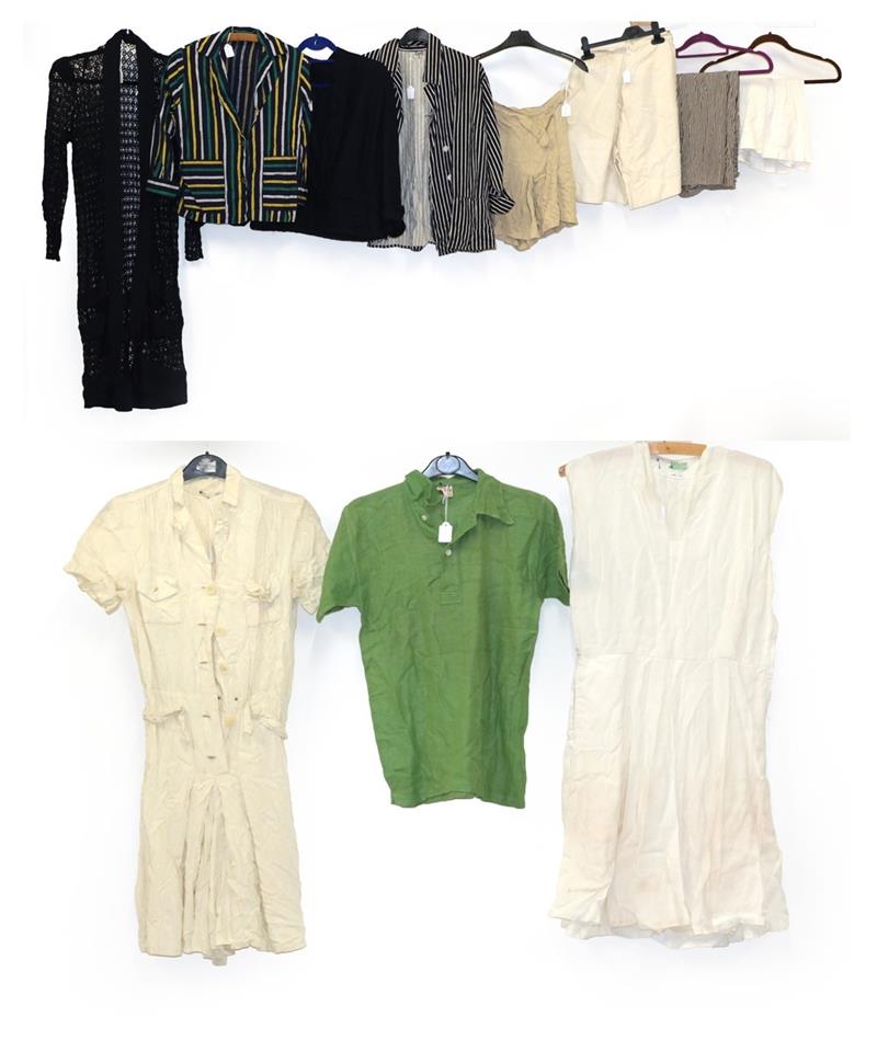 Lot 2013 - Assorted Circa 1920's Sporting or Casual Clothing, including a green short sleeve Aertex; Uwin pair