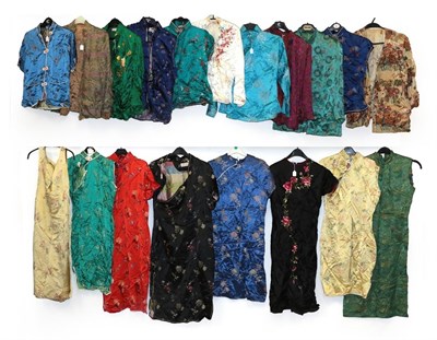 Lot 2015 - Collection of Circa 1930's and Later Chinese Brocade and Embroidered Jackets, Tops and...