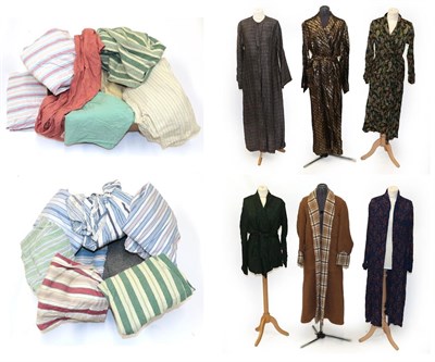 Lot 2037 - Assorted Circa 1940's and Later Gentlemen's Dressing Robes, Undergarments and Cotton and Wool...