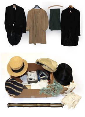 Lot 2042 - Mainly Early 20th Century Gentlemen's Clothing and Accessories, including a GA Dunn & Co black silk