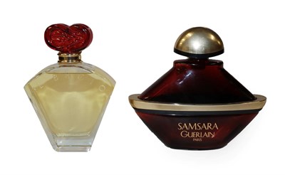 Lot 2116 - 'Samsara' by Guerlain Large Advertising Display Dummy Factice, the maroon glass bottle with...