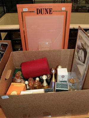 Lot 2184 - Dune by Christian Dior advertising stand, assorted Christian Dior factices, scents etc (one box)