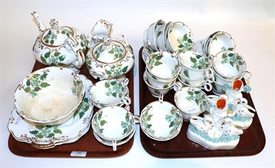 Lot 36 - An English tea set, mid-19th century, in the Rockingham style; together with a pair of 19th century
