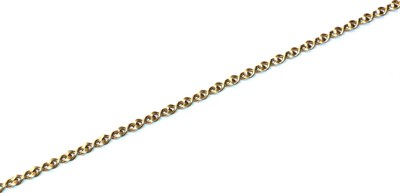Lot 60 - A curb link necklace, stamped '375', length 45cm