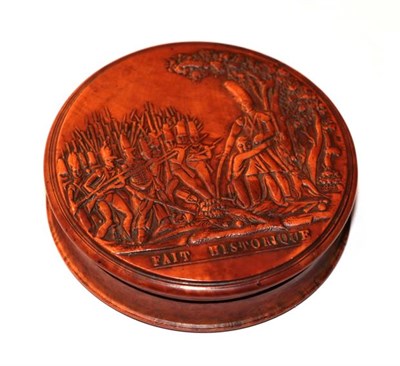 Lot 81 - Circular Napoleon commemorative snuff box