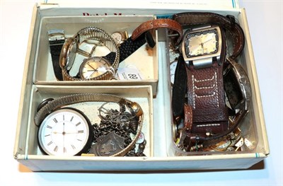 Lot 89 - A 9 carat gold lady's wristwatch, Sekonda gents wristwatch, Rotary wristwatch, a 19th century...