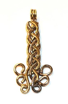 Lot 93 - An 18 carat two-colour gold pendant, length 4.4cm