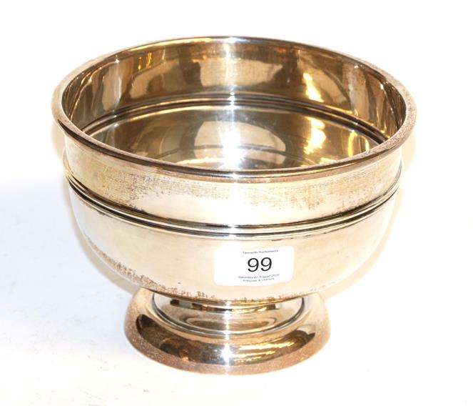 Lot 99 - A George V silver bowl, by A & J Zimmerman, Birmingham, 1920, tapering cylindrical and on spreading