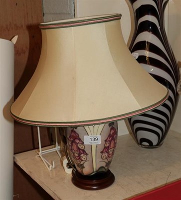 Lot 139 - Moorcroft lamp and shade