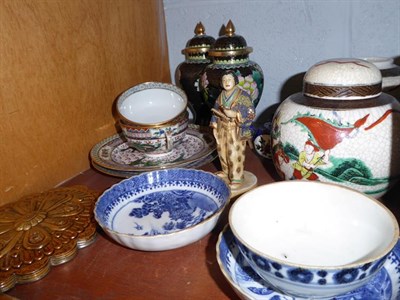 Lot 149 - A selection of 20th century Oriental, Japanese and Chinese vases, hand mirrors, ginger jars and...