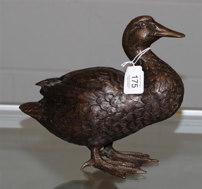 Lot 175 - Modern bronze duck