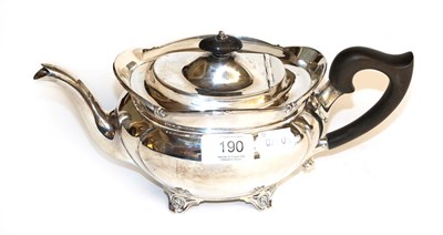 Lot 190 - A silver tea pot