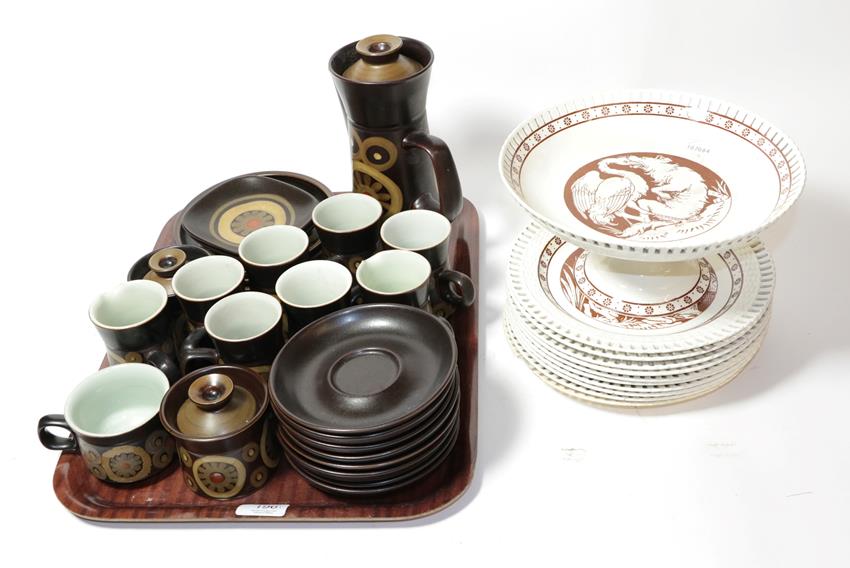 Lot 196 - A Minton Fable park desert service and a quantity of Denby table ware