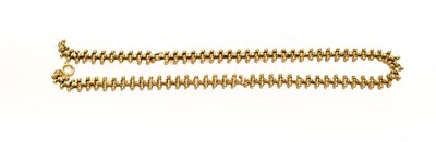 Lot 317 - A fancy link chain, stamped '375', length 41.5cm