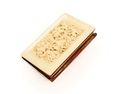 Lot 324 - Carved ivory note book, circa 1900