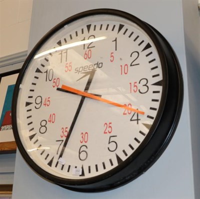 Lot 350 - A Speedo swimming race clock from Harrogate Ladies college