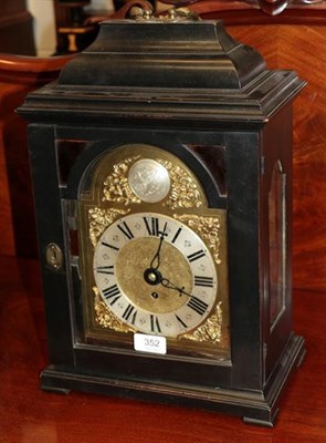 Lot 352 - An ebonised single fusee table timepiece with later dial