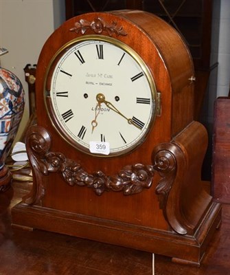 Lot 359 - A mahogany striking table clock, signed James McCabe, Royal Exchange, London, mid-19th century,...
