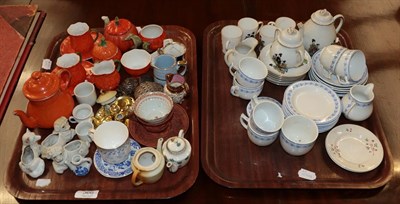 Lot 366 - A Copeland blue and white children's part tea service; together with a similar Japanese service and