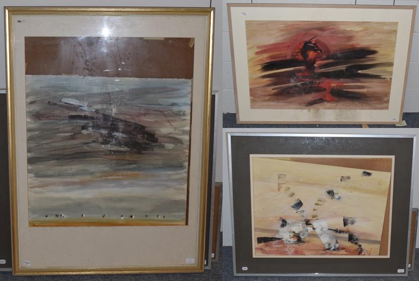 Lot 1005 - Marie Walker Last (1917-2017) ''Sundown'' Signed, mixed media, together with two further...