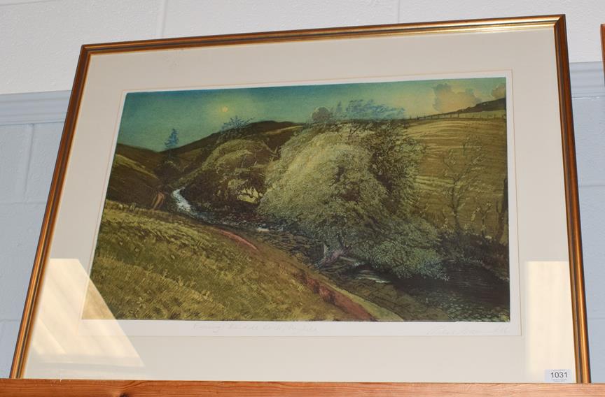 Lot 1031 - Piers Browne (b.1942) ''Evening: Bardale Beck, Raydale'' Signed and dated (19)86, inscribed and...