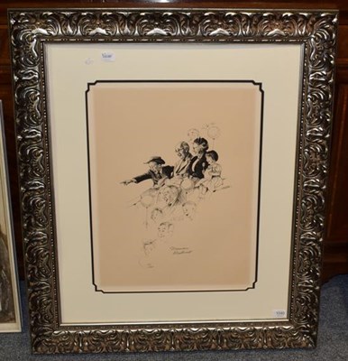 Lot 1040 - Norman Rockwell (1894-1978) American ''Circus Spectators''  Signed and numbered 155/200,...