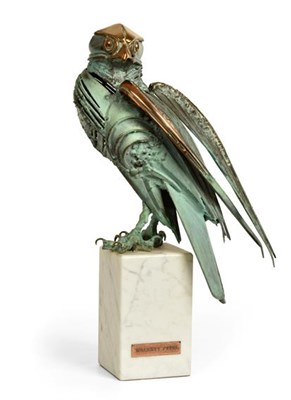 Lot 1052 - Walenty Pytel (b.1941) Polish ''Merlin Falcon'' Initialled, bronze on a marble base, 35cm high...