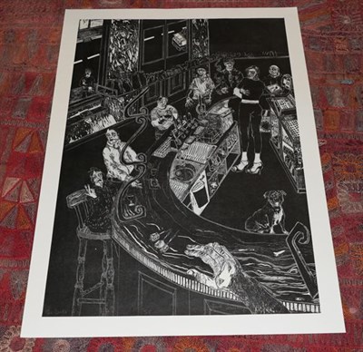 Lot 1111 - Richard Galloway (b.1980) ''The Duke''  Signed and numbered 2/25, linocut, 91cm by 61cm (unframed)