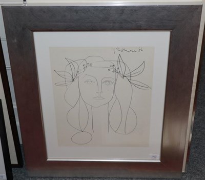 Lot 1122 - After Pablo Picasso (1881-1973) ''Françoise with Garland'' Number 806/1,000, giclee print, 52cm by