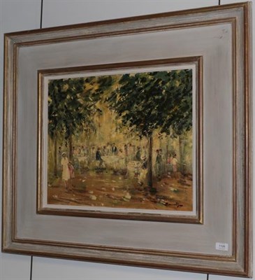 Lot 1128 - Walter John Beauvais (1942-1998) ''Cafe in the Woods'' Signed, oil on canvas  Provenance: The Titus
