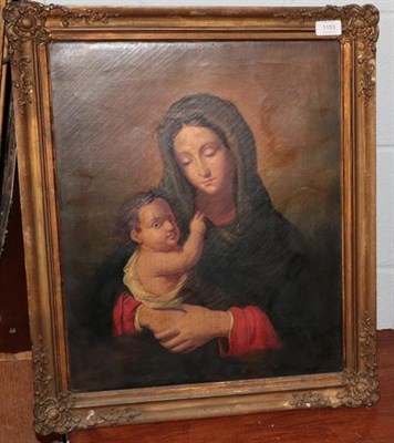 Lot 1153 - Manner of Sassoferatto Madonna and Child, half length  Oil on canvas, 51cm by 41.5cm; together with