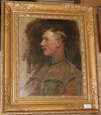 Lot 1165 - Sir Arthur Stockdale Cope (1857-1940) Portrait of an officer Monogrammed, oil on canvas, 42cm...