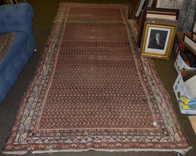 Lot 1297 - Malayir runner, the field of botek enclosed by narrow borders, 350cm by 150cm